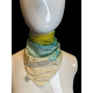 Gap 100% Silk Scarf Flower Power Design 16.5 X 16.5 OS Multicolor